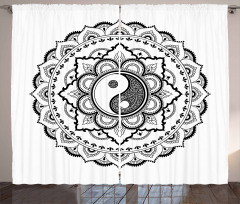 Mandala Flowers Curtain