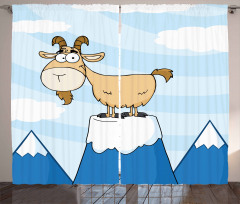 Doodle Goat Mountain Pick Curtain