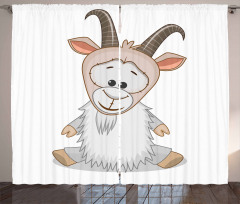 Baby Ibex Cheerful Mood Curtain