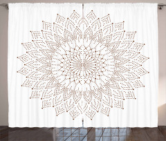 Pointillist Lace Art Curtain