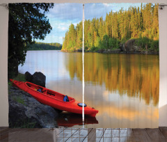 Canoe Lake Autumn Curtain