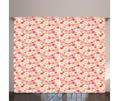 Romantic Pastel Petals Curtain