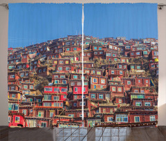 Old Houses Larung Gar Curtain