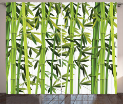 Fresh Green Plants Curtain