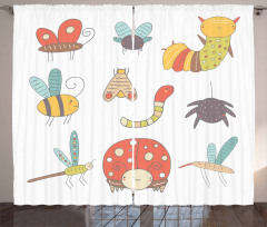 Nursery Doodle Bugs Curtain
