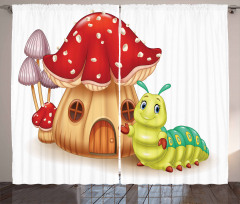 Mushroom House Bug Curtain
