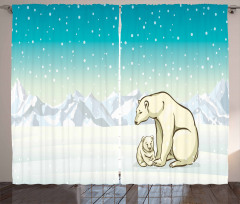 Arctic Animal Family Curtain