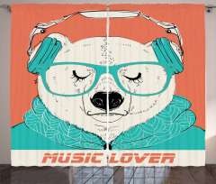 Music Lover Animal Curtain