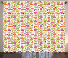 Exotic Food Pattern Curtain