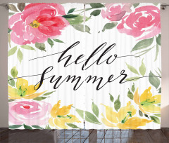 Hand Lettering Summer Curtain