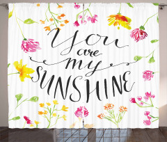 Loving My Sunshine Slogan Curtain