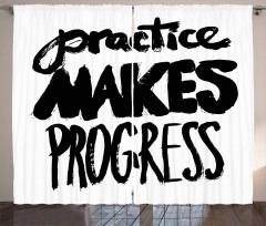 Practice Makes Progress Curtain