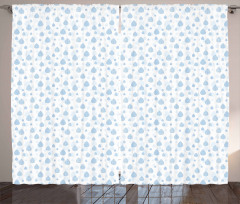 Silhouette Raindrops Grid Curtain