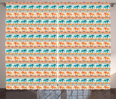 Elephants Triangles Curtain
