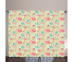 Blooming Spring Sprouts Curtain
