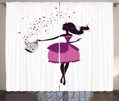 Girl Butterfly Cage Curtain