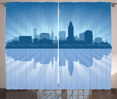 Lincoln City Skyline Curtain