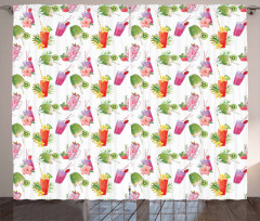 Watercolor Fresh Smoothie Curtain