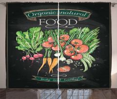 Chalkboard Organic Food Curtain