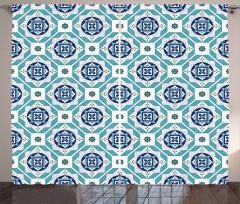 Geometric Moroccan Tile Curtain