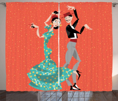 Flamenco Dancers Couple Curtain