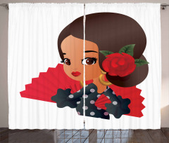 Chibi Flamenco Costume Curtain