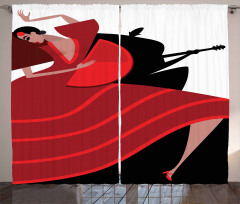 Baile Flamenco Theme Curtain