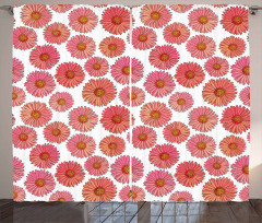 Pink Bloom Field Flourish Curtain