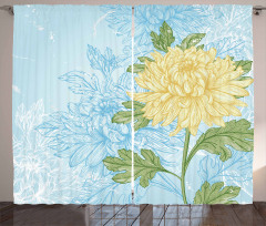 Romantic Chrysanthemum Curtain