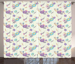 Countryside Flora Pattern Curtain