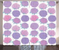 Detailed Flower Pattern Curtain