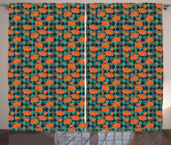 Baroque Style Blossoms Curtain