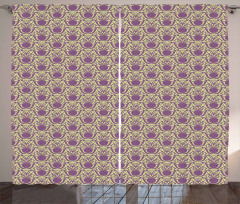 Abstract Damask Style Curtain