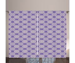 Round Ornamental Tiles Curtain