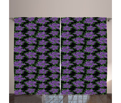 Abstract Garden Bouquet Curtain