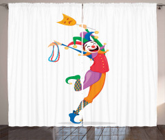 Jester with a Mask Curtain
