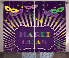 Mardi Gras Cartoon Curtain