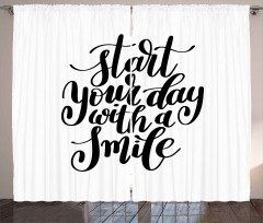 Positive Thoughts Sign Curtain