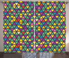 Grid Mosaic Triangles Curtain