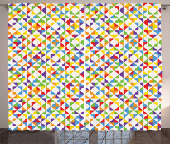 Rainbow Mosaic Tiles Curtain