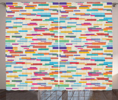 Colorful Rectangles Curtain