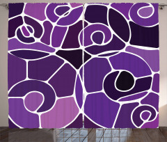 Purple Shaded Spirals Curtain