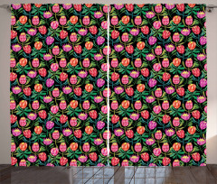 Colorful Flower Garden Curtain