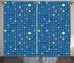 Geometric Circles Dots Curtain