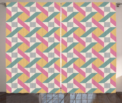 Pastel Rhombus Mosaic Curtain