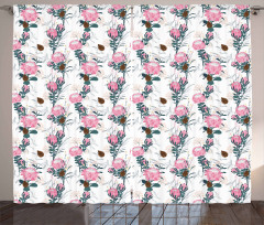 Feminine Blossoms Nature Curtain