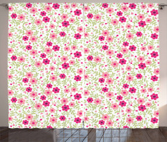 Summer Daisies Pastel Tone Curtain