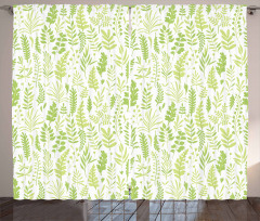Foliage Pattern Green Shades Curtain
