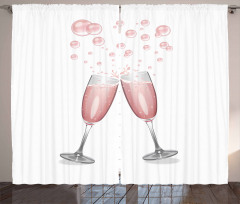 Glasses with Blush Drink Curtain
