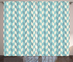 Zigzags in Pastel Colors Curtain